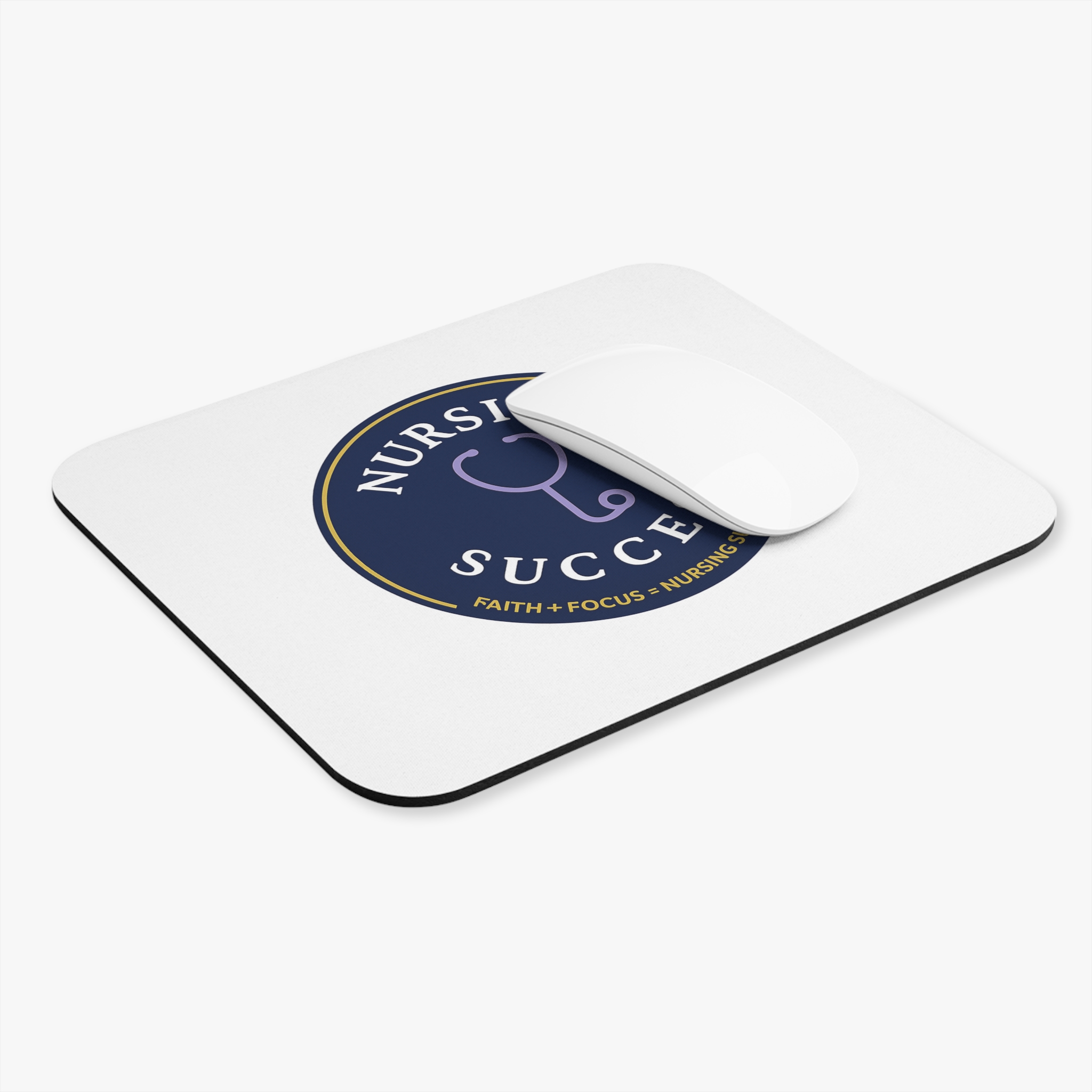 Nursing Success Mouse Pad — Stethoscope Badge Desk Mat for Nurses & Nursing Students - Image 3