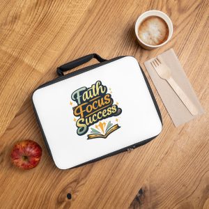 Faith • Focus • Success Insulated Lunch Bag – Minimalist Everyday Lunch Tote for Work, School & Gifting