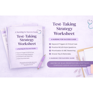 Test-Taking Strategy Worksheet